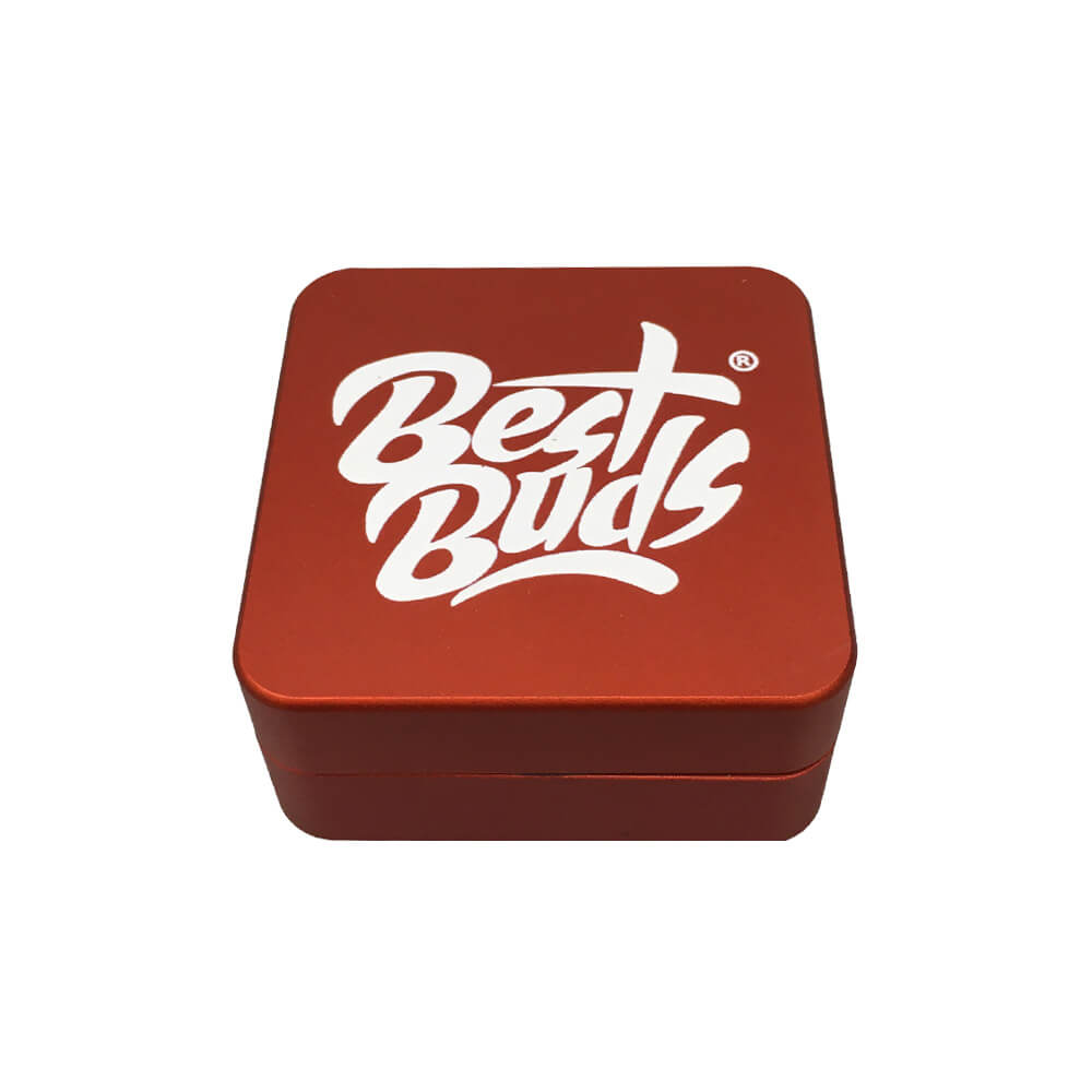 Best Buds Flaches Quadrat Aluminium Grinder 2 Teile (50 mm)